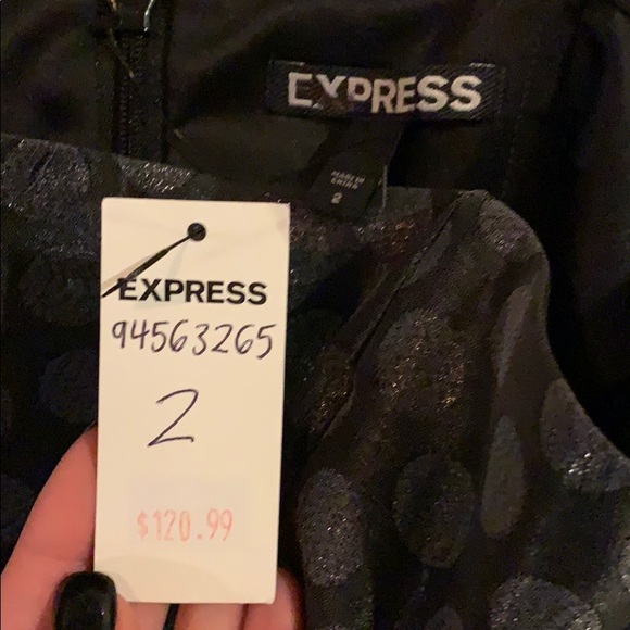 Express Sweetheart Polkadot Mini Dress - Picture 3 of 4